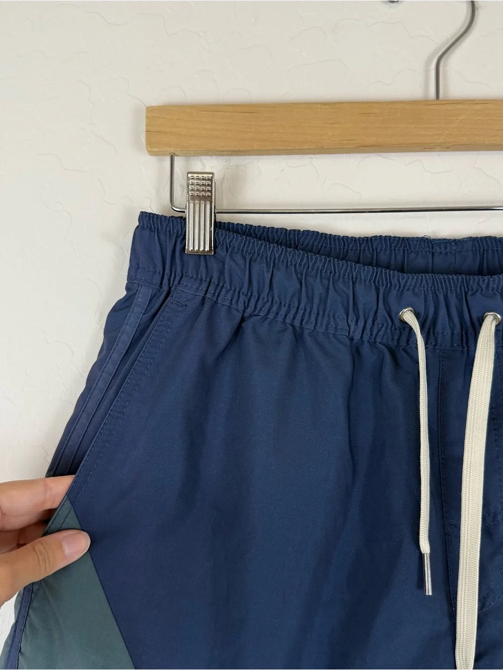 Fair Harbor Men's Swim Trunks Brief Lined Blue Green Colorblock